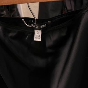 Urban Outfitters Black Silky Lace Slip Skirt size Large